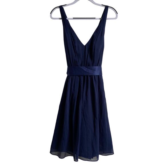 NWT Vera Wang Midnight Blue Cross-back Dress - Picture 1 of 10